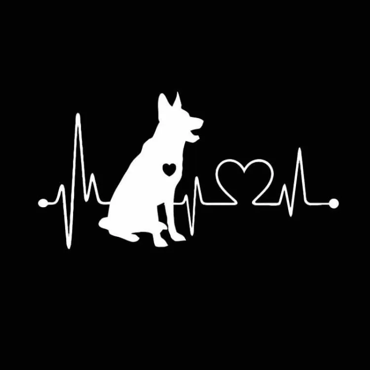 10pcs German Shepherd Cartoon Animal Car Sticker