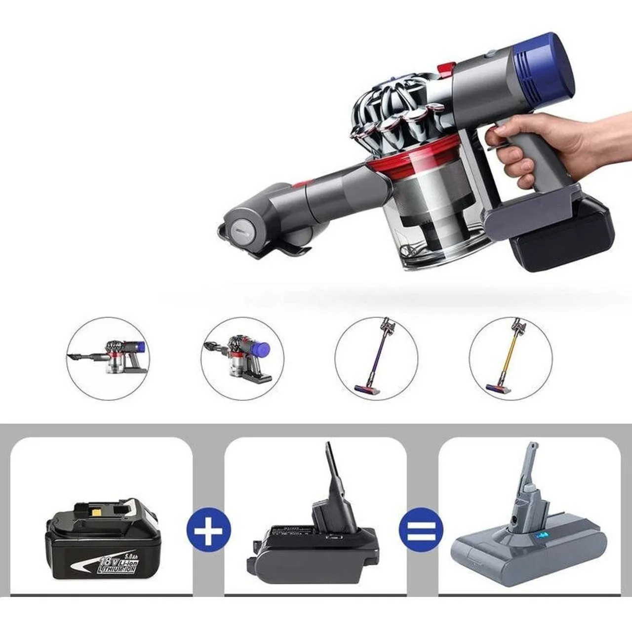 18V to Dyson V7 & V8 Battery Converter / Adapter | Compatible with Makita 18V