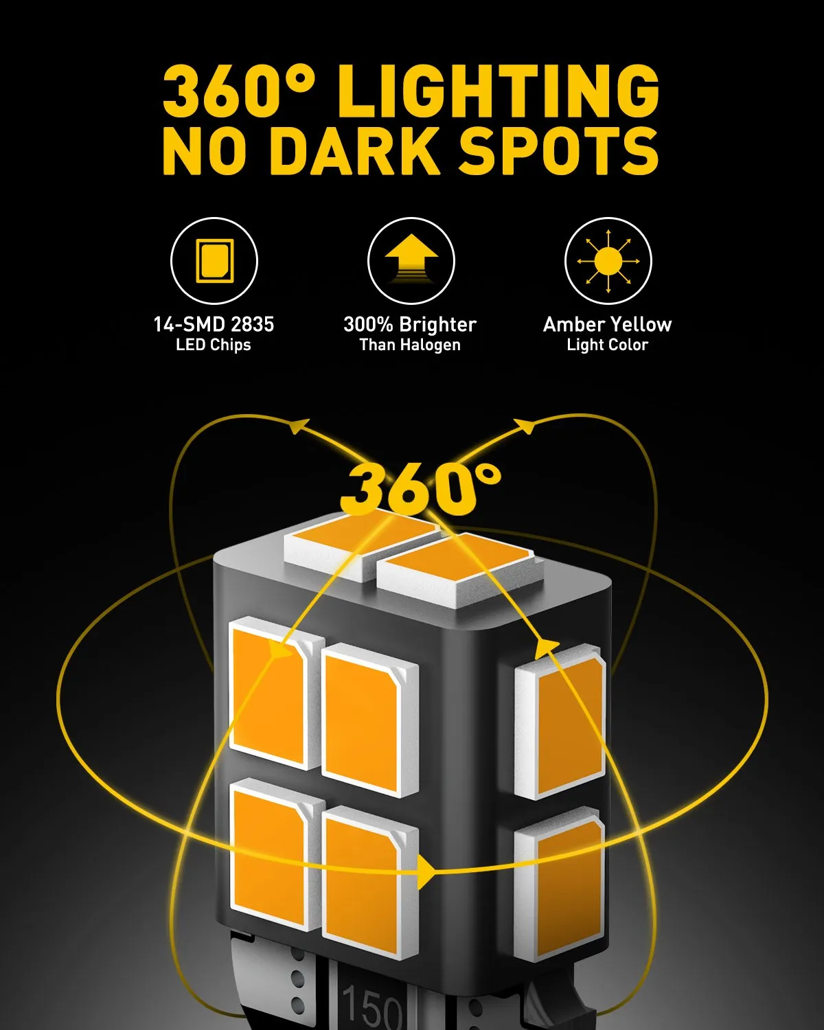 194 LED Interior Light Bulb Amber Yellow