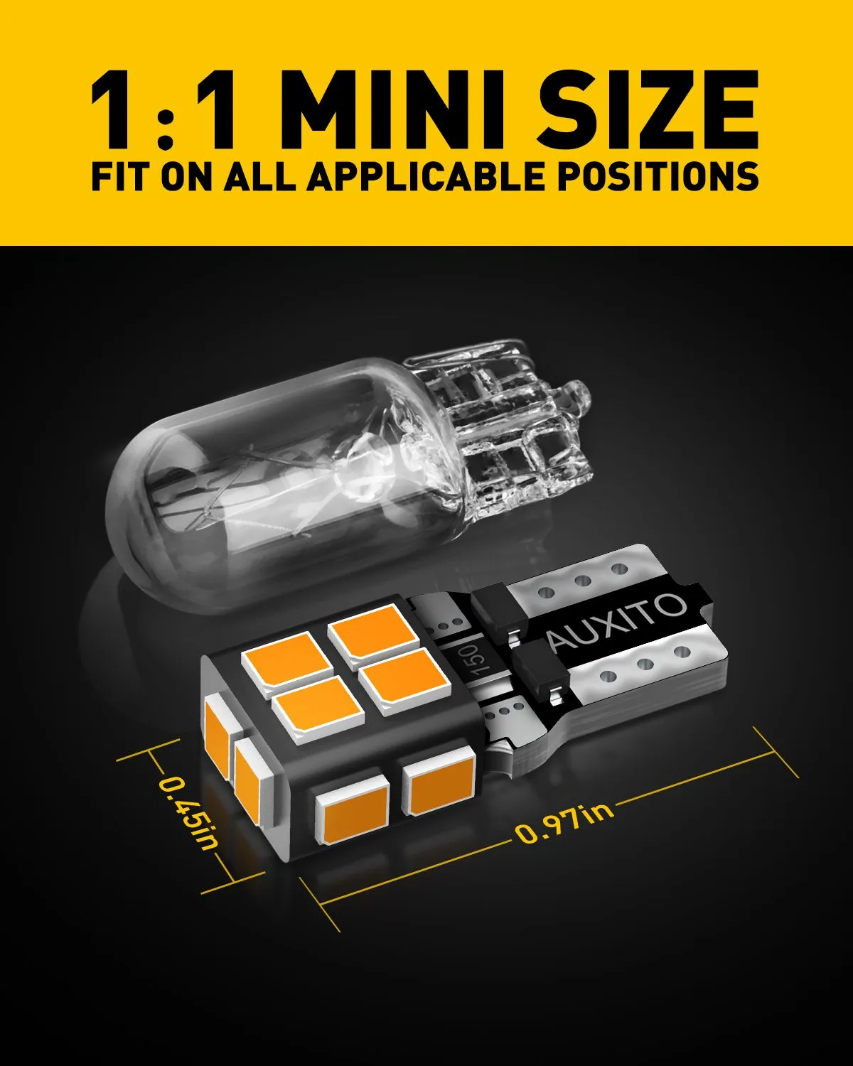 194 LED Interior Light Bulb Amber Yellow