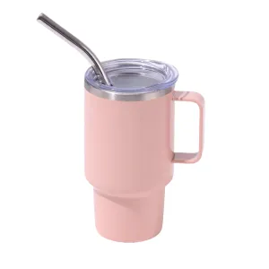 3oz Orange Sublimation Mini Car Cup | 304 Stainless Steel | Portable Insulated Whiskey Shot Glass | Straw Beer Cup