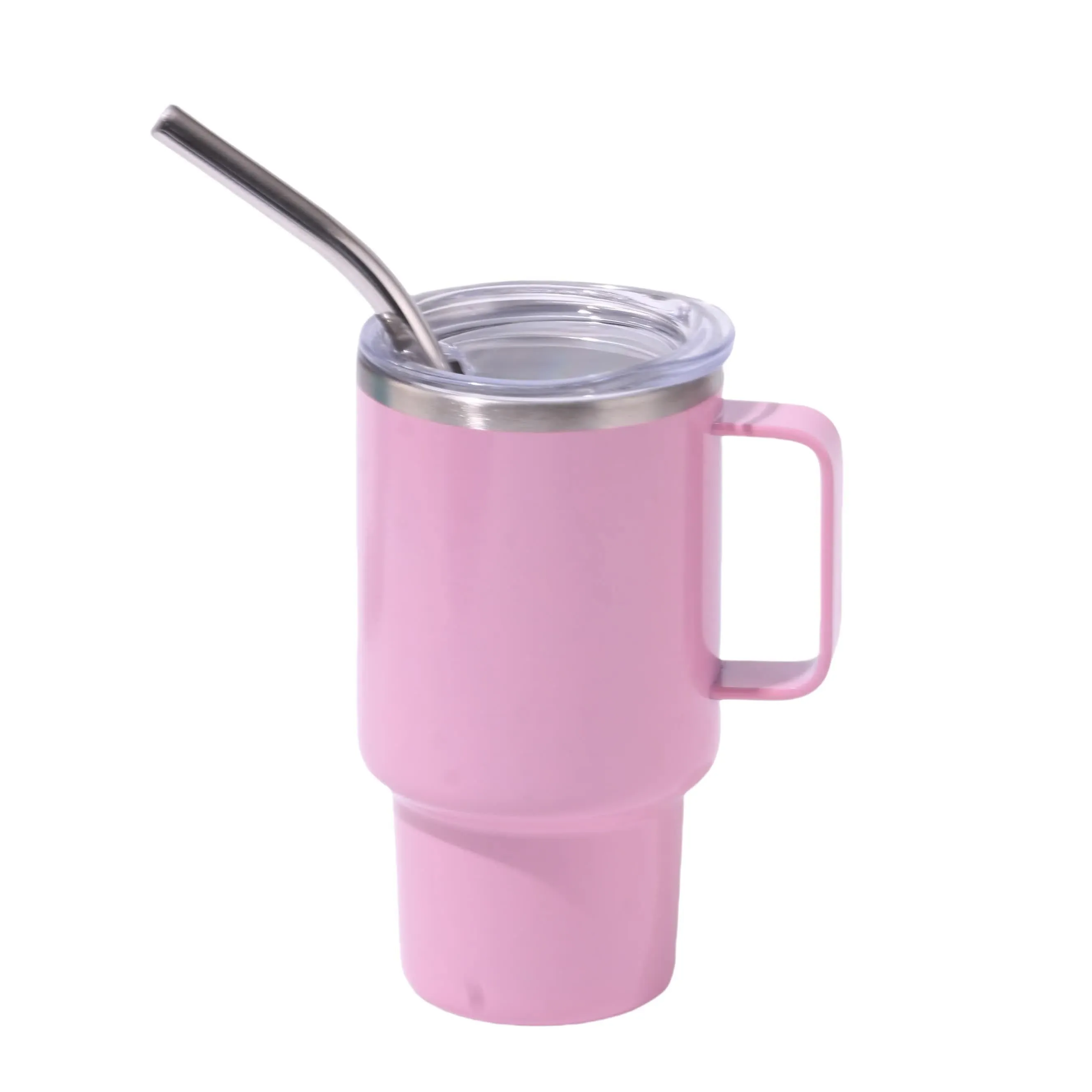 3oz Pink Sublimation Mini Car Cup | 304 Stainless Steel | Portable Insulated Whiskey Shot Glass | Straw Beer Cup