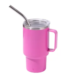 3oz Plum Sublimation Mini Car Cup | 304 Stainless Steel | Portable Insulated Whiskey Shot Glass | Straw Beer Cup