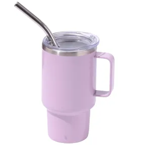 3oz Purple Sublimation Mini Car Cup | 304 Stainless Steel | Portable Insulated Whiskey Shot Glass | Straw Beer Cup