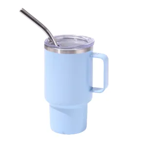 3oz Sublimation Mini Car Cup | Sky Blue | 304 Stainless Steel | Portable Insulated Straw Beer Cup | Whiskey Shot Glass | Travel Drinkware