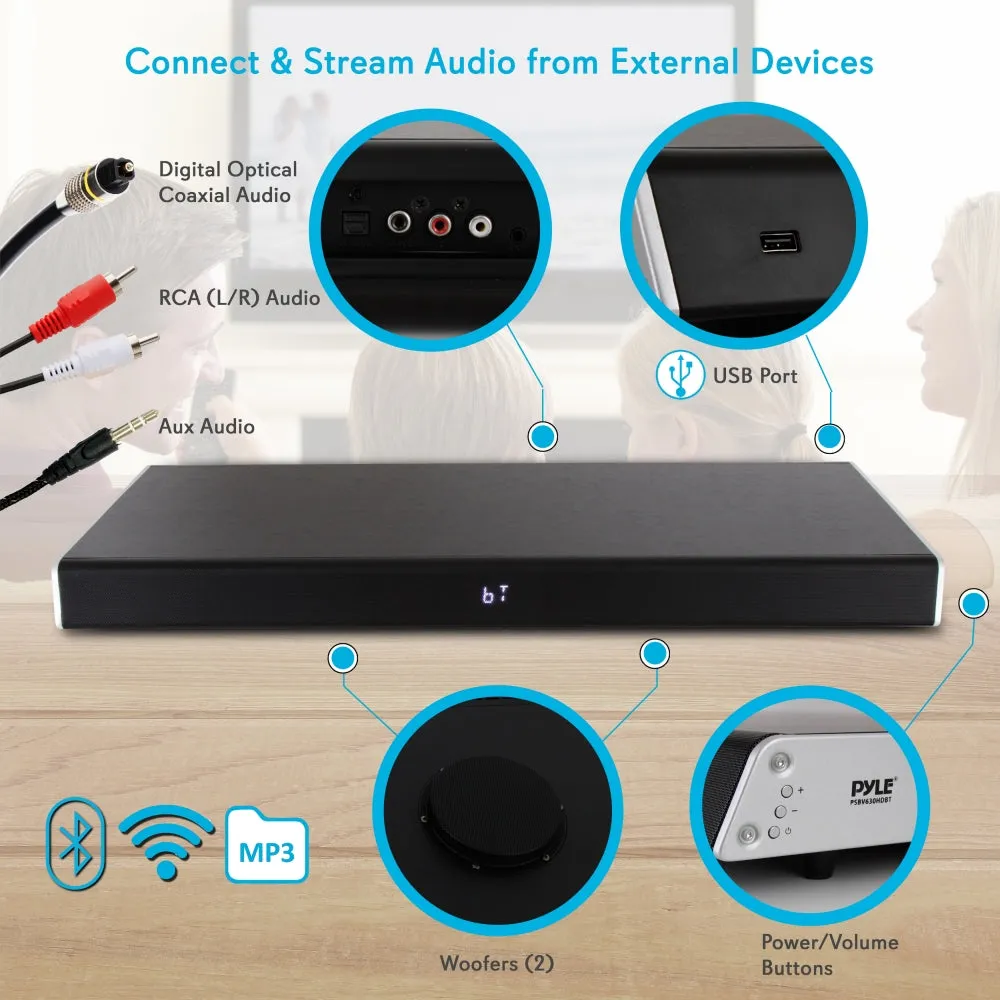 Bluetooth Tabletop Tv Sound Base Soundbar Digital Speaker System
