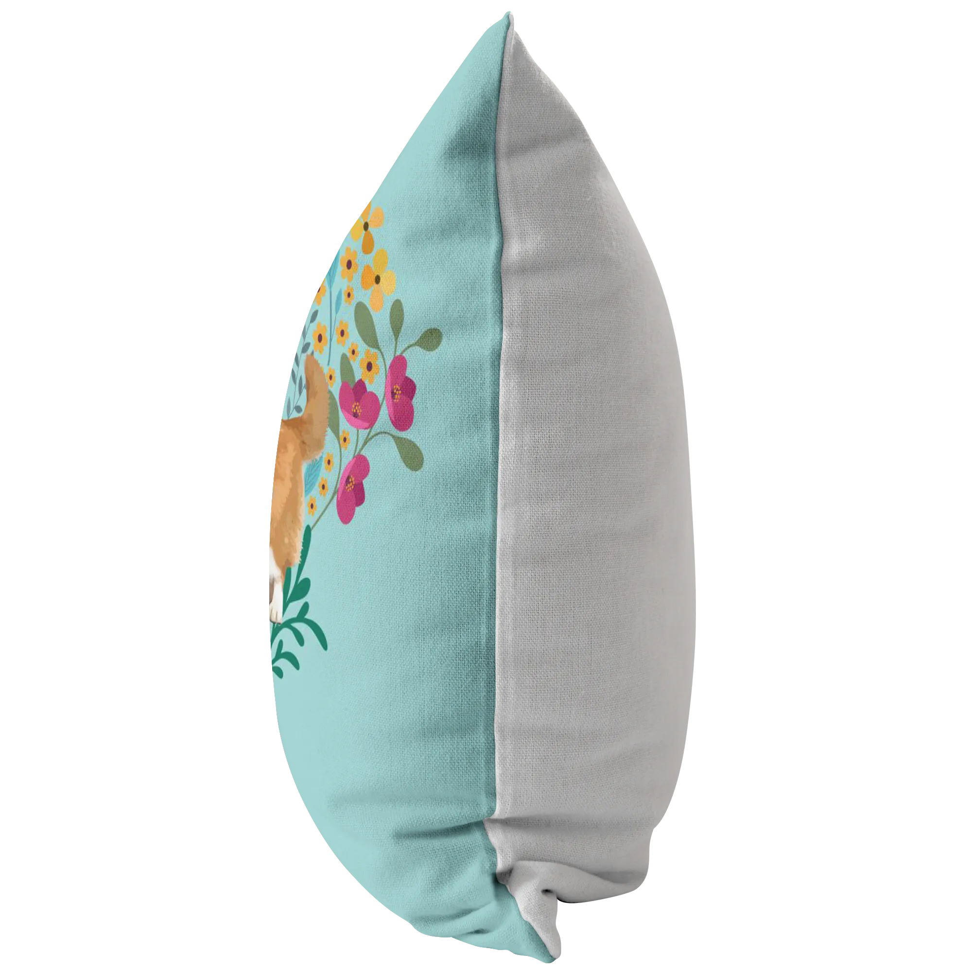 Corgi - Heart Shape Flower Pillow