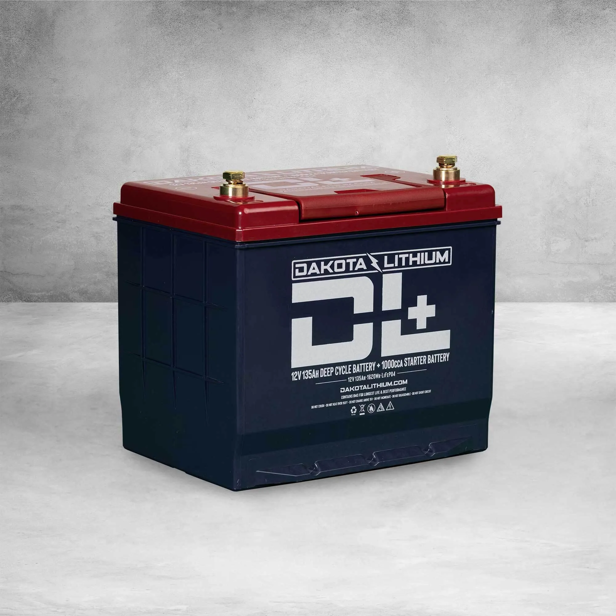 Dakota Lithium   12V 135Ah Dual Purpose 1000CCA Starter Battery Plus Deep Cycle Performance