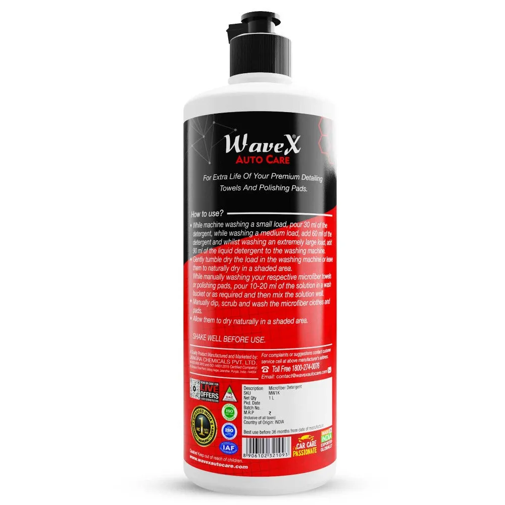 Microfiber Washer Liquid, Dissolves Wax, Polish and Other Detailing Chemicals Makes Fabric Soft and New