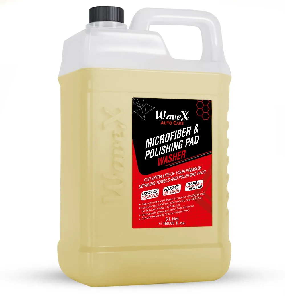 Microfiber Washer Liquid, Dissolves Wax, Polish and Other Detailing Chemicals Makes Fabric Soft and New