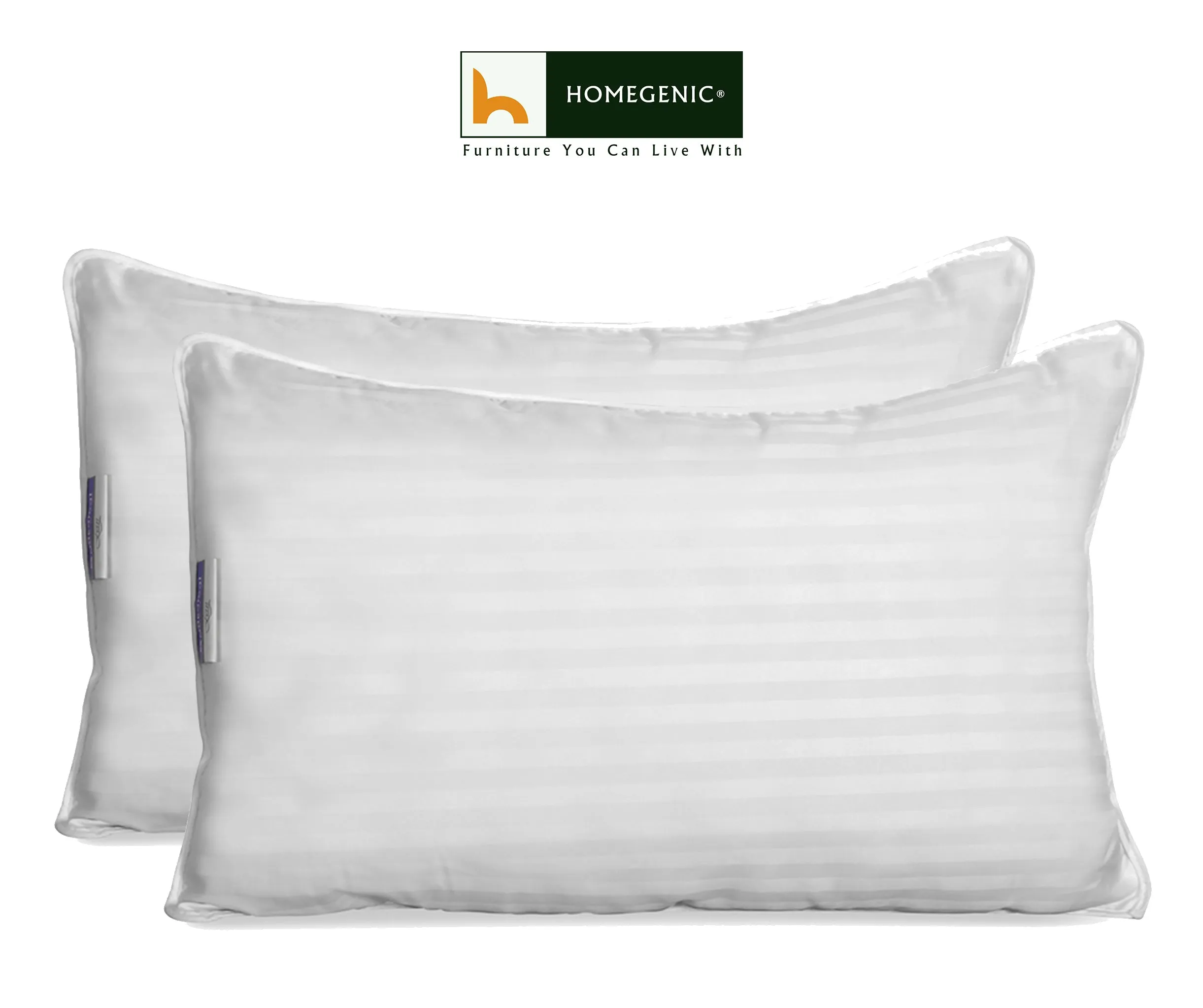 Nilkamal Fern Pillows (27x17 in, White)