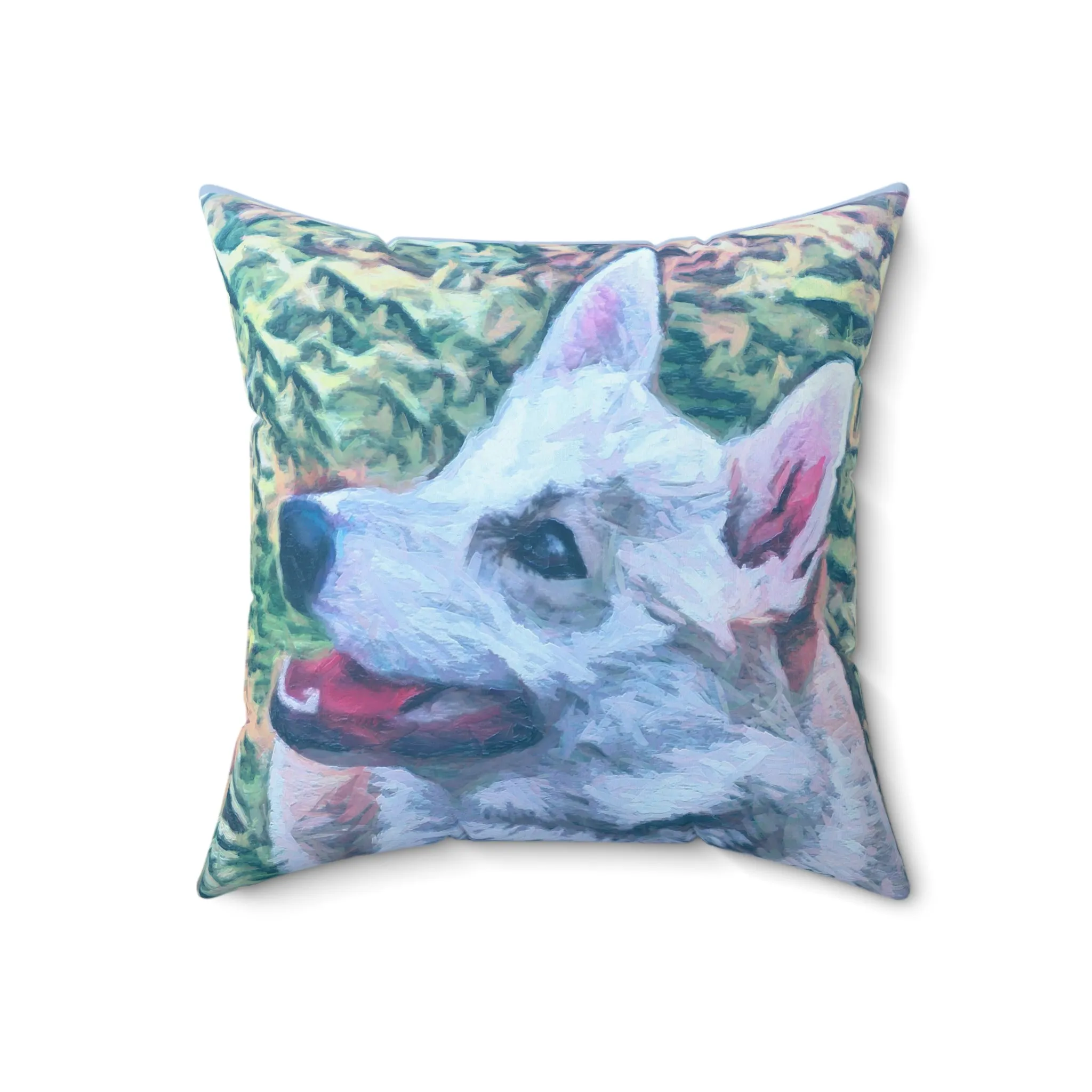 Norwegian Buhund - Spun Polyester Throw Pillow