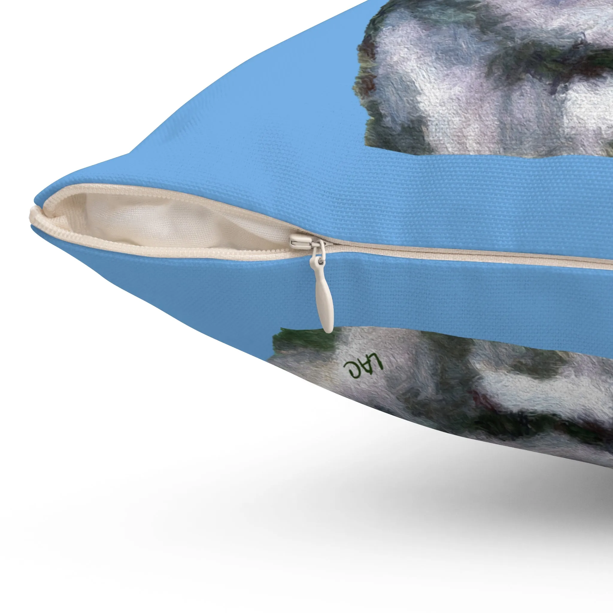 Norwegian Elkhound Spun Polyester Throw Pillow