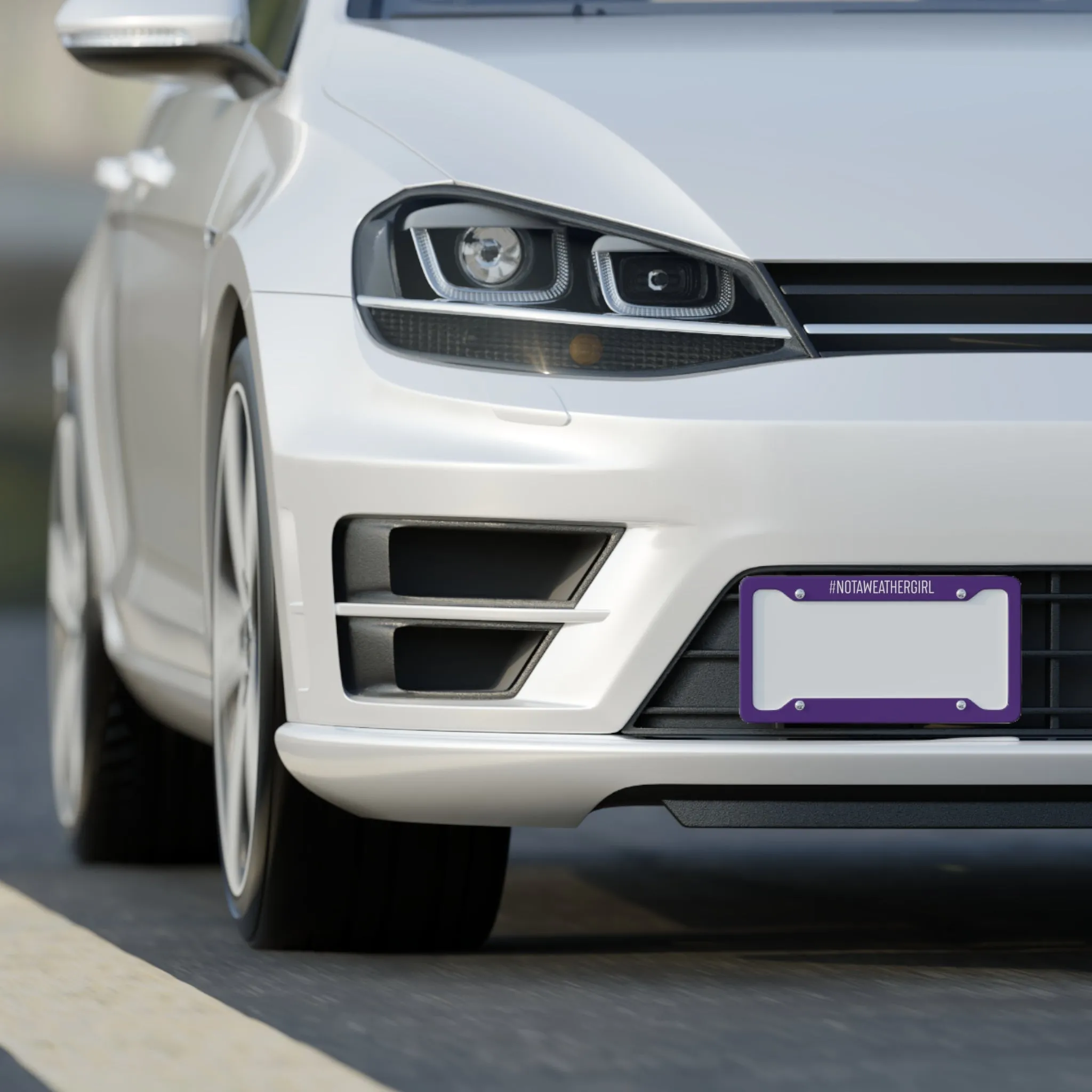 #NotAWeathergirl License Plate Frame
