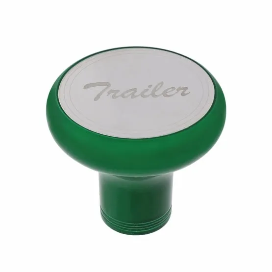 "Trailer" Deluxe Aluminum Screw-On Air Valve Knob w/ Stainless Plaque