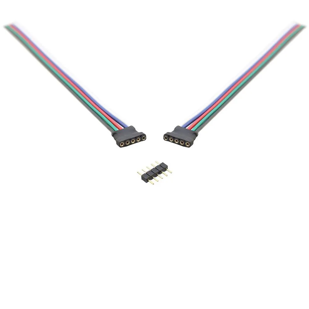 RGBW LED Extension Wires with 5 Pin Connectors