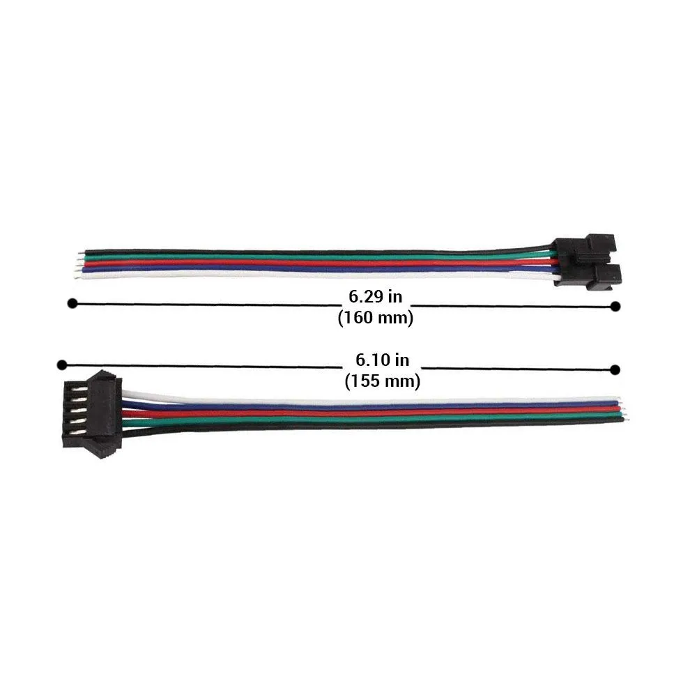 RGBW LED Male and Female Power Feeds