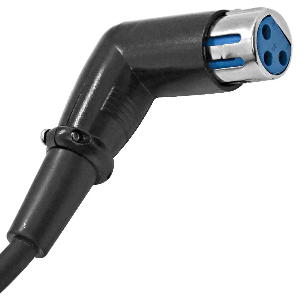 SA-RSX6 - 6 Foot Right Angle XLR Female to XLR Male Microphone Patch Cable