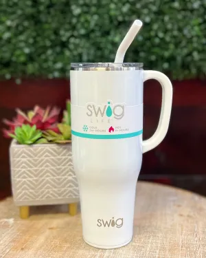 Swig Shimmer Diamond White 40oz Mega Tumbler Mug FINAL SALE